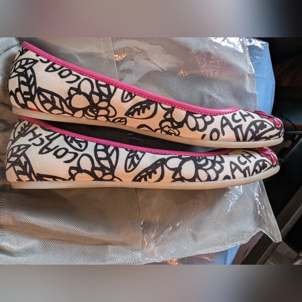 Coach Poppy Adesda Ballet Flats Sz 8B - Picture 4 of 10
